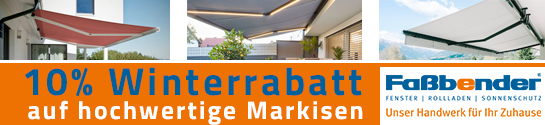 10% Markisen-Winterrabatt bei der Faßbender GmbH Limburg